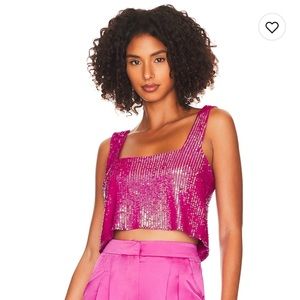 Show Me You Mumu Sequin Crop Top